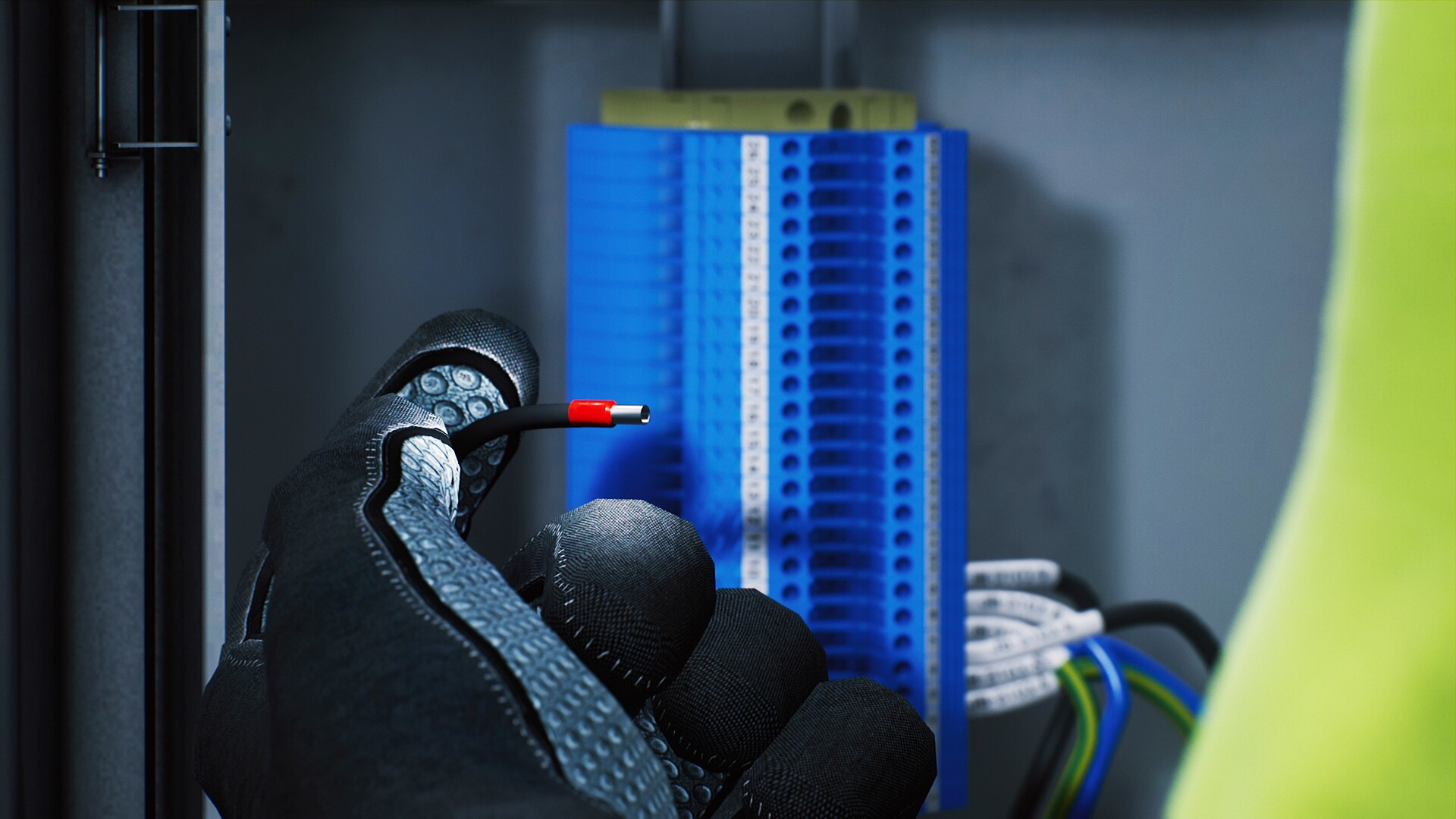 Person kobler ledere i et Ex skap TRA 02814 1920